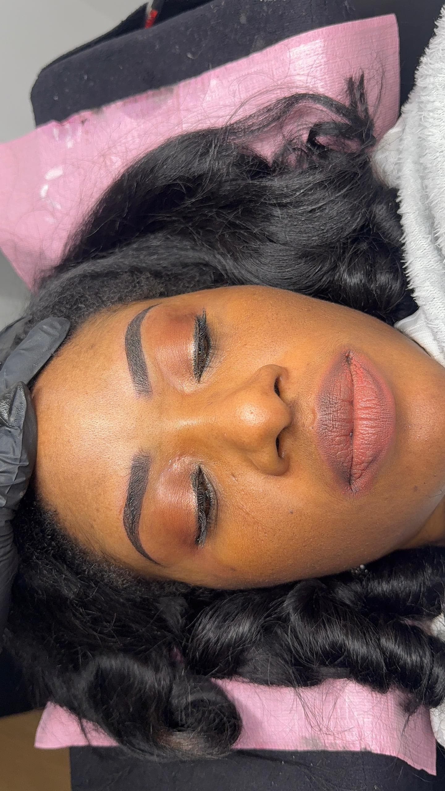 Semi-permanent brow treatment result